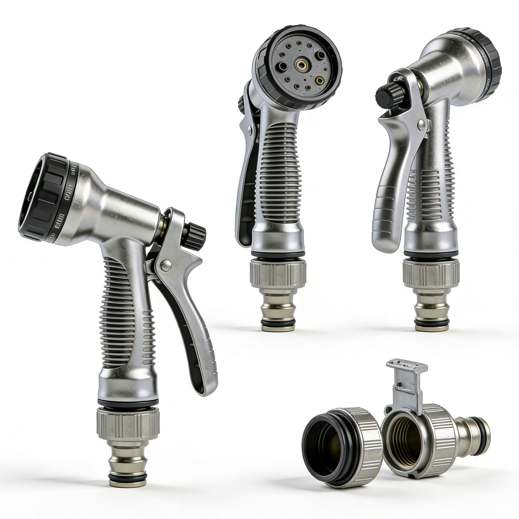 Boltrion 2 Pack 10 Watering Patterns Spray Nozzles Heavy Duty Hose Head Hose Attachment